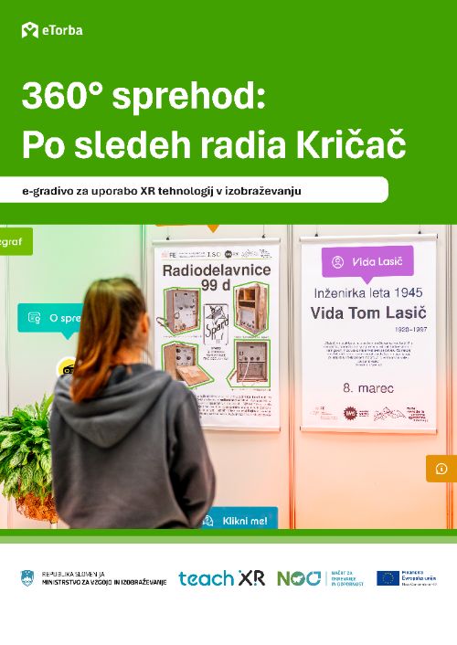 Naslovnica za e-gradivo 360° sprehod: Po sledeh radia Kričač
