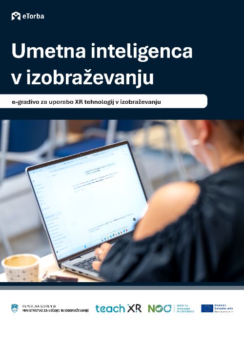 Naslovnica za e-gradivo Umetna inteligenca v izobraževanju