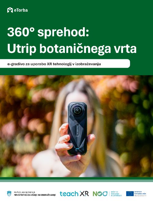 Naslovnica za e-gradivo 360° sprehod: Utrip botaničnega vrta