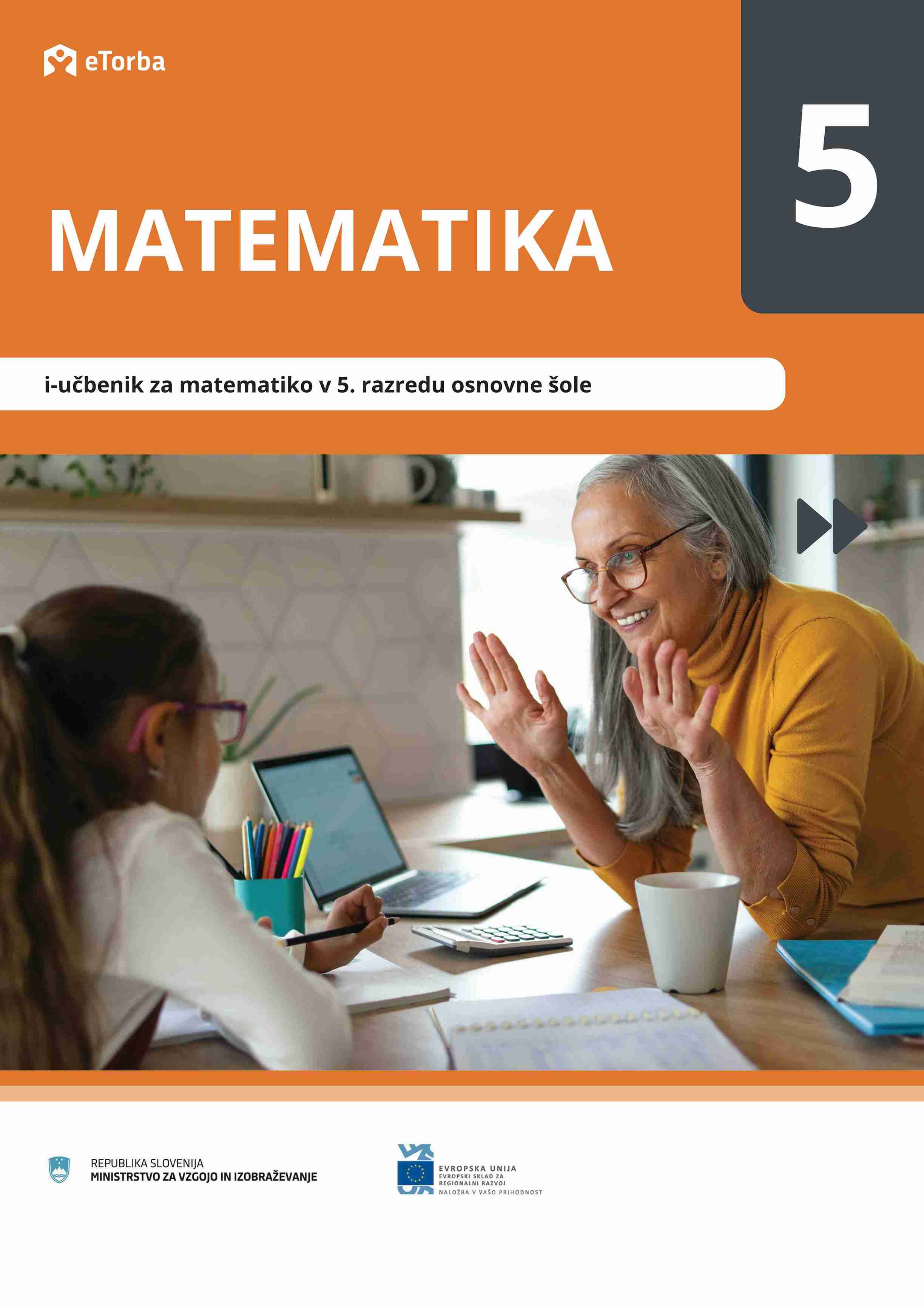 Naslovnica za e-gradivo MATEMATIKA 5: i-Učbenik za matematiko v 5. razredu osnovne šole