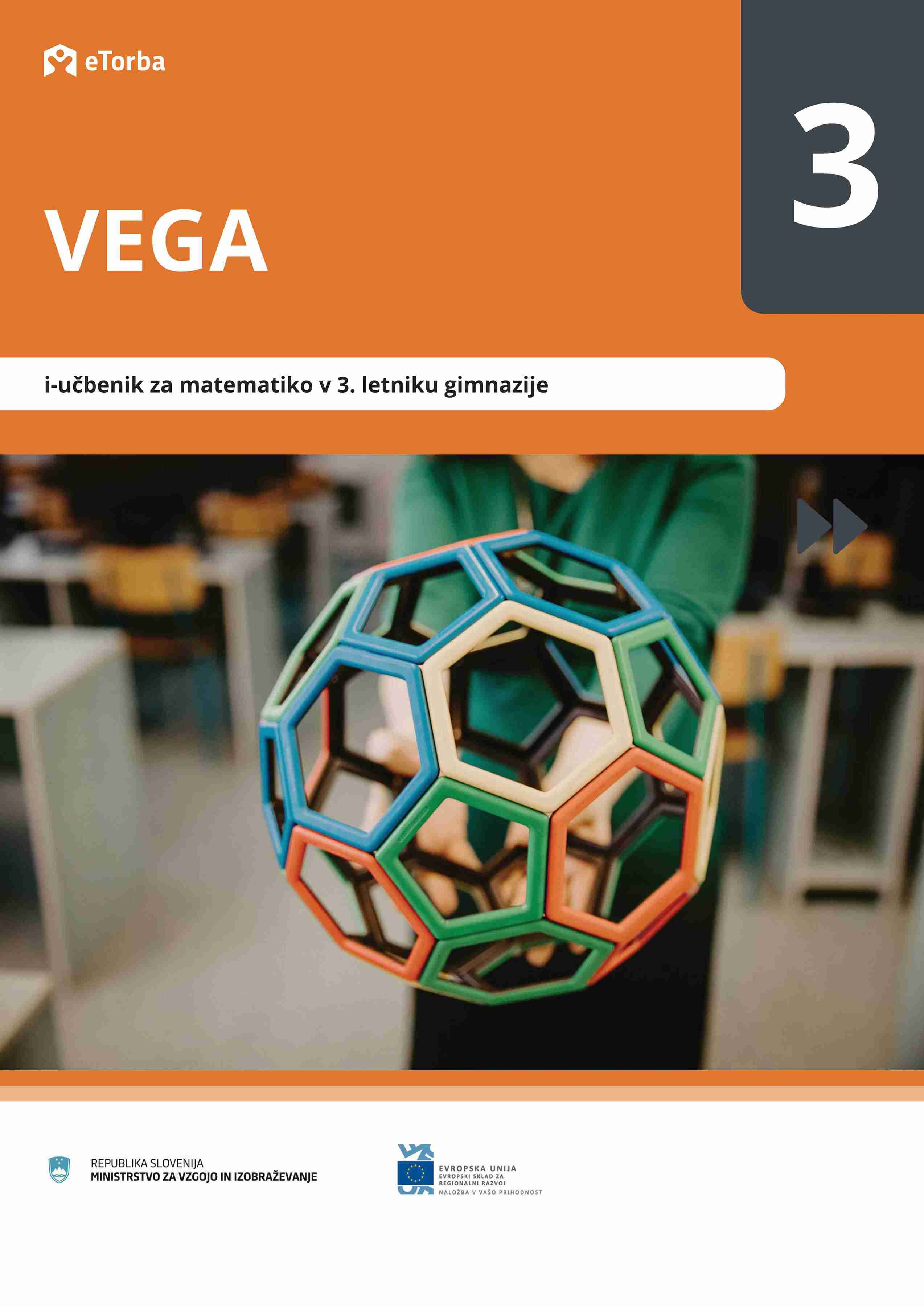 Naslovnica za e-gradivo VEGA 3: i-Učbenik za matematiko v 3. letniku gimnazije