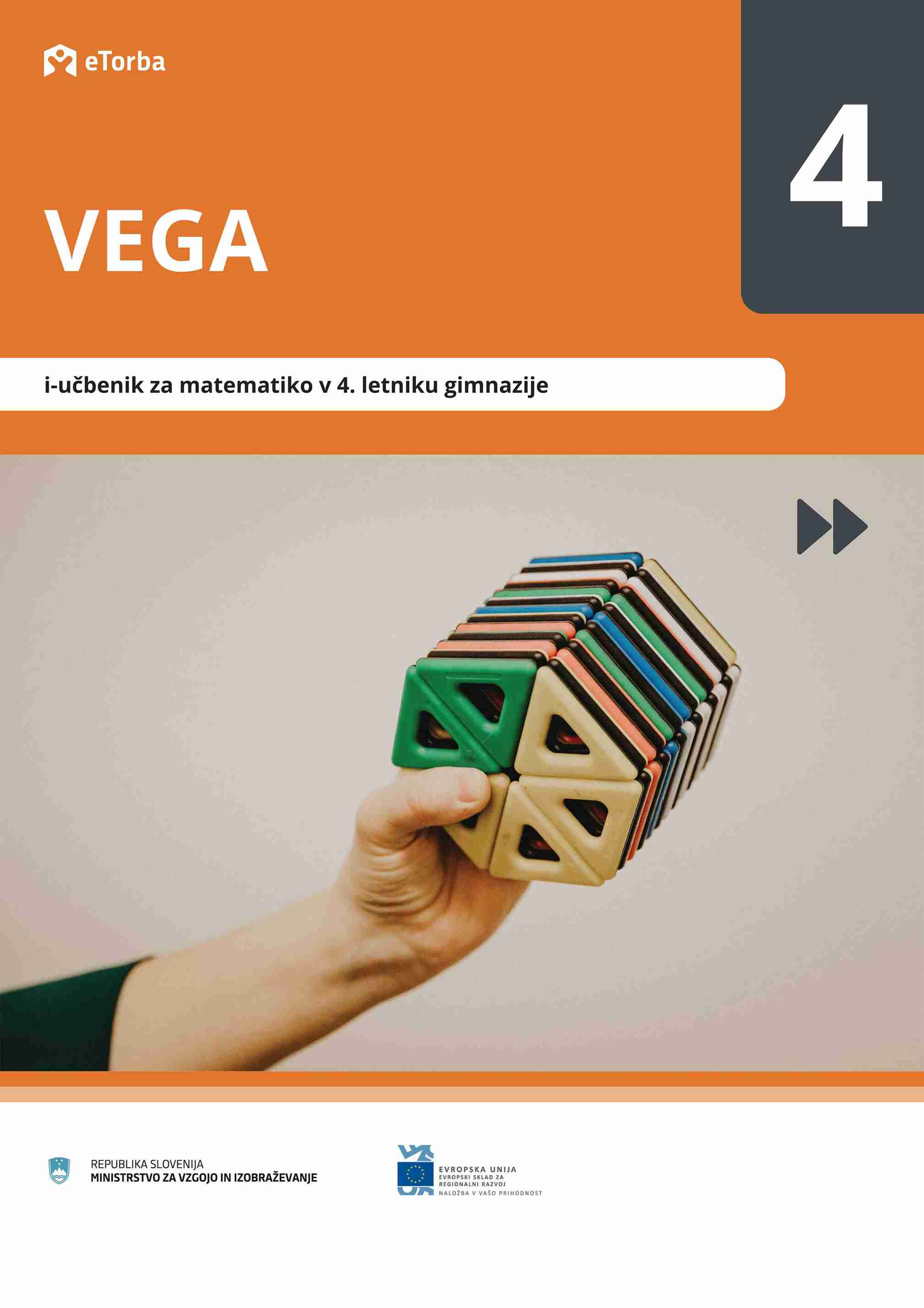 Naslovnica za e-gradivo VEGA 4: i-Učbenik za matematiko v 4. letniku gimnazije